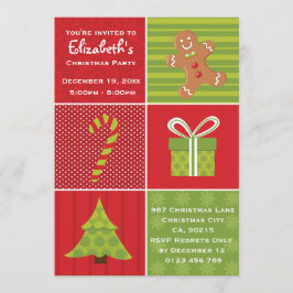 Invitación Fiesta de Navidades festivos para niños curos