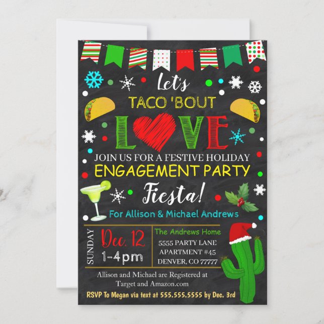 Invitación Fiesta de Navidades Fiesta (Anverso)