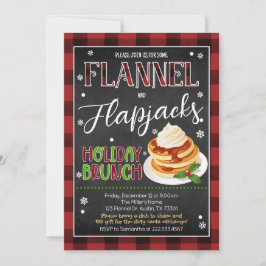 Invitación Fiesta de Navidades Flannel Flapjacks