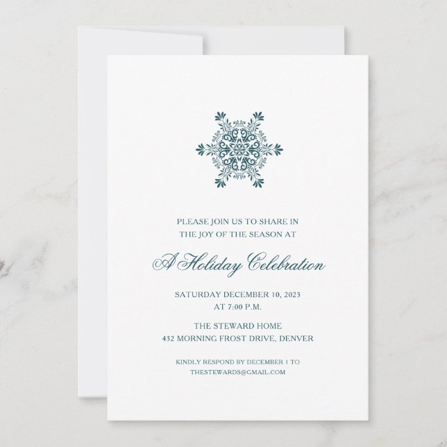 Invitación Fiesta de Navidades formales (Anverso)