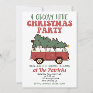 Invitación Fiesta de Navidades Groovy