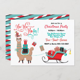 Invitación Fiesta de Navidades Ho Hola Llama
