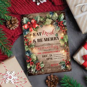 Invitación Fiesta de Navidades Ivy Holly
