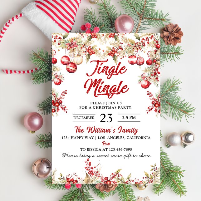 Invitación Fiesta de Navidades Jingle y Mingle (Subido por el creador)
