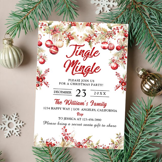 Invitación Fiesta de Navidades Jingle y Mingle (Subido por el creador)