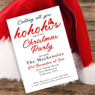 Invitación Fiesta de navidades llama a All You Ho Hos