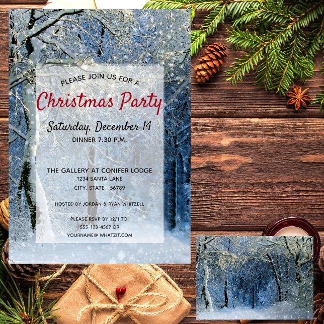 Invitación Fiesta de Navidades Magical Winter Wonderland (Subido por el creador)