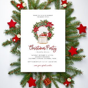 Invitación Fiesta de Navidades Minimalistas de Red Truck Holl