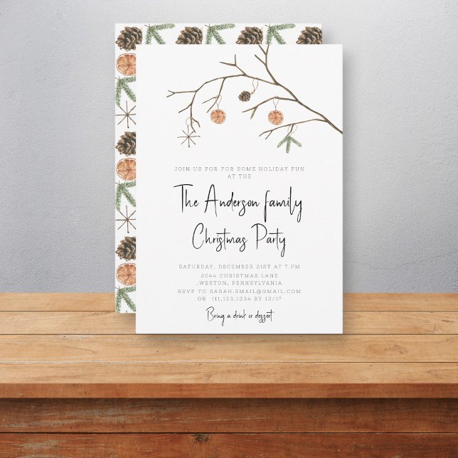 Invitación fiesta de navidades mínimo moderno (Subido por el creador)