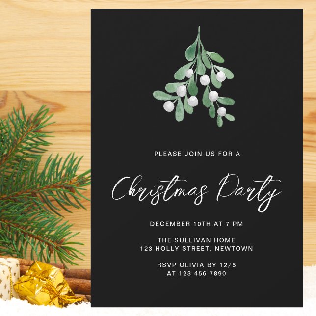 Invitación Fiesta de Navidades Mistletoe (Subido por el creador)