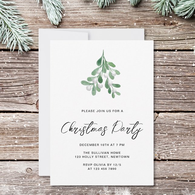 Invitación Fiesta de Navidades Mistletoe (Subido por el creador)