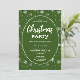 Invitación Fiesta de Navidades modernos con copas de nieve ve