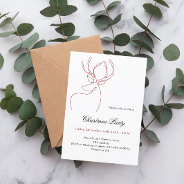 Invitación Fiesta de Navidades modernos de renos abstractos y