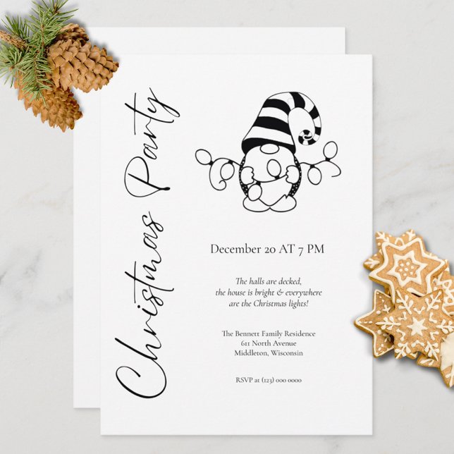 Invitación Fiesta de Navidades modernos y Minimalistas de Gno (Subido por el creador)
