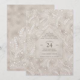 Invitación Fiesta de Navidades navideños en casa de Champagne