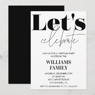 Invitación Fiesta de Navidades negros celebremos
