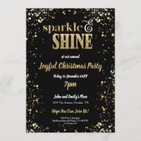 Fiesta De Navidades Negros De Sparkle Y Shine Gold