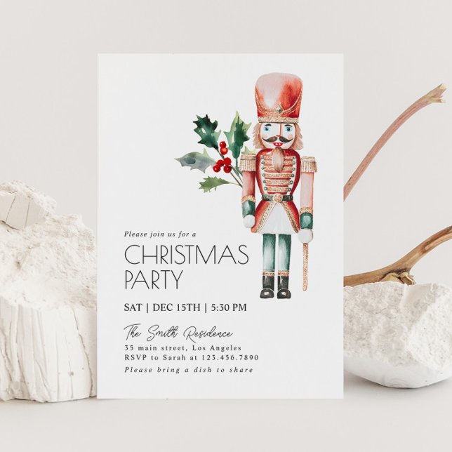 Invitación Fiesta de Navidades Nutcracker Foliage (Subido por el creador)