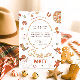 Invitación Fiesta de Navidades occidentales de Howdy Partner