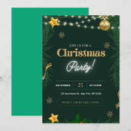 Invitación fiesta de Navidades personalizados