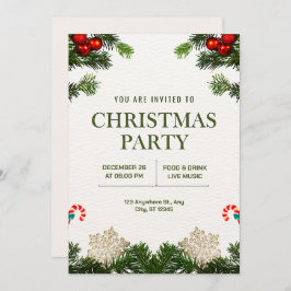 Invitación fiesta de Navidades personalizados
