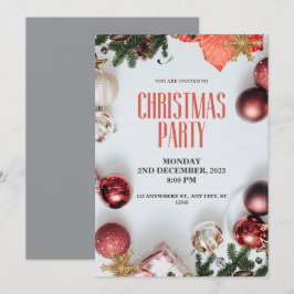 Invitación fiesta de Navidades personalizados