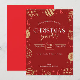 Invitación fiesta de Navidades personalizados