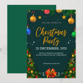 Invitación fiesta de Navidades personalizados