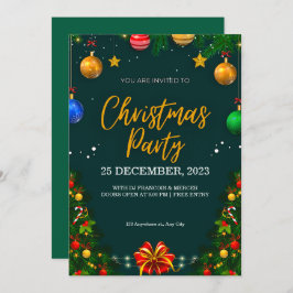 Invitación fiesta de Navidades personalizados