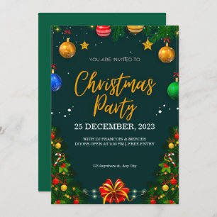 Invitación fiesta de Navidades personalizados