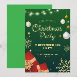 Invitación fiesta de Navidades personalizados