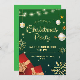 Invitación fiesta de Navidades personalizados