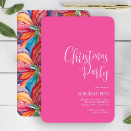 Invitación Fiesta de Navidades personalizados invita a rosa a