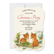 Fiesta de Navidades Retro de zorros de época