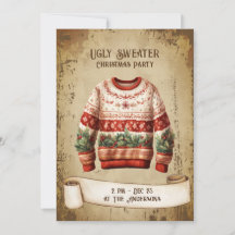 Fiesta de Navidades Retro Vintage Ugly Sweater