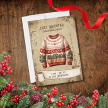Fiesta de Navidades Retro Vintage Ugly Sweater