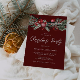 Invitación Fiesta de Navidades rojos corporativos de Navidade