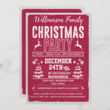 Fiesta de Navidades Rojos Retro Modernos
