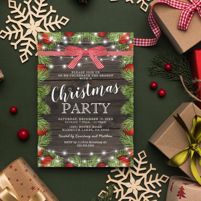 Invitación Fiesta de Navidades rojos y rojos rusos (Subido por el creador)