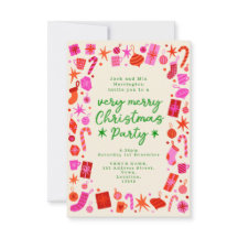 Fiesta de Navidades rosados y rojos de festivales 