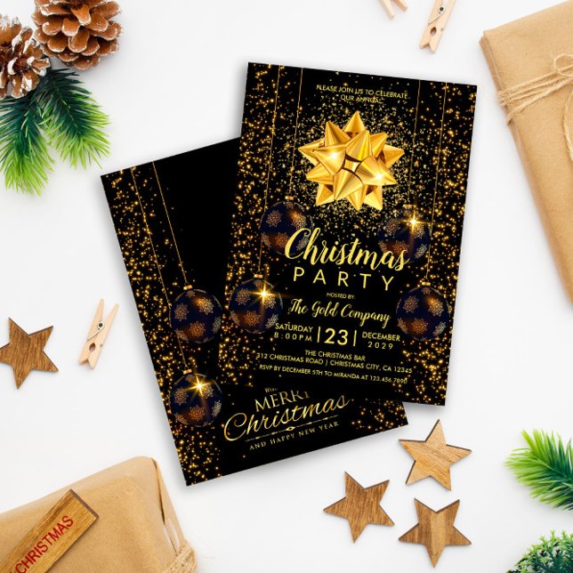 Invitación Fiesta de Navidades rusos de oro negro (Subido por el creador)
