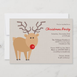 Invitación Fiesta de Navidades rusos de renos