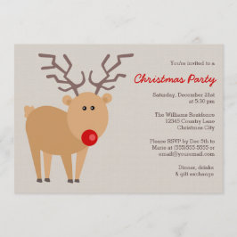 Invitación Fiesta de Navidades rusos de renos
