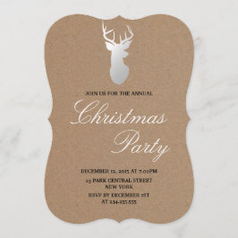 Invitación Fiesta de Navidades rusos Kraft Paper Silver Antle