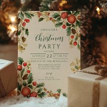 Fiesta de Navidades Rustic Holly Pomegranate
