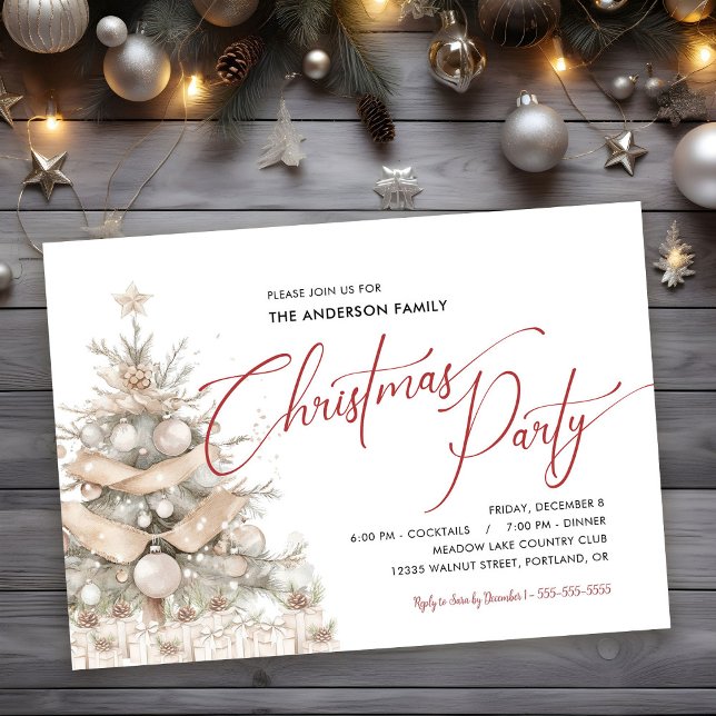 Invitación Fiesta de Navidades Rústicos de vacaciones de Ever (Subido por el creador)