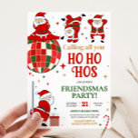Invitación Fiesta de Navidades Santa Funny Friendsmas<br><div class="desc">Difunde la alegría de las vacaciones con la invitación imprimible de nuestros Navidades de personalizable,  perfecta para reunir amigos y familia para una celebración festiva. Con diseños elegantes y texto fácil de editar,  esta invitación marca el tono para una temporada navideña alegre. 40SE A</div>