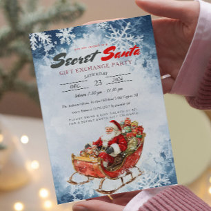 Invitación Fiesta de Navidades secretos de Santa Sleigh en in
