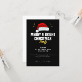 Invitación Fiesta de Navidades simples negros