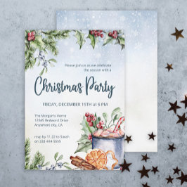 Invitación Fiesta de Navidades Snowly Winter Hot Cocoa